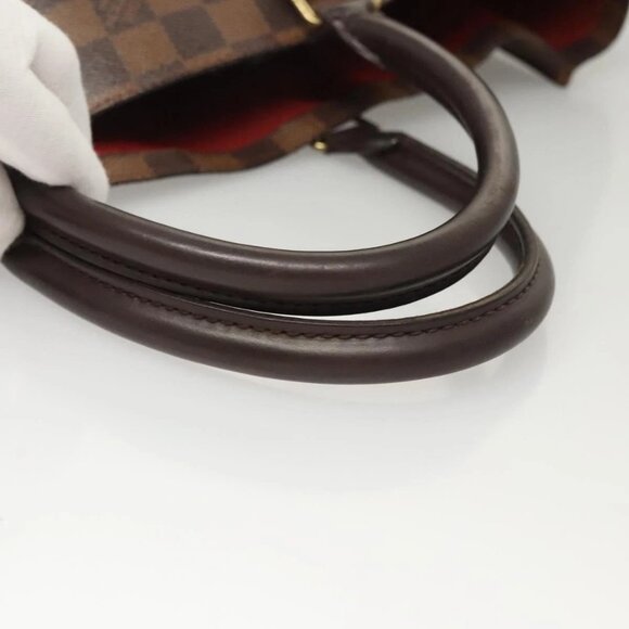 LOUIS VUITTON Damier Ebene Sac Plat Hand Bag N51140 LV Auth 118710 - Picture 8 of 16